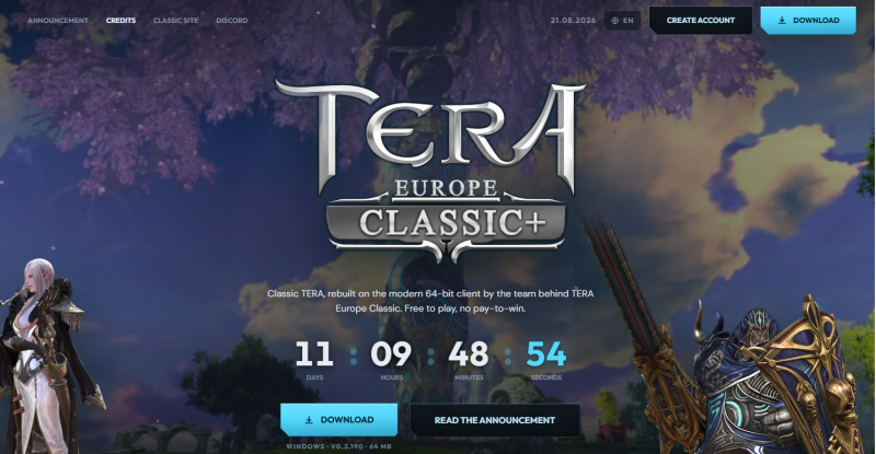 TERA欧服Classic+ 9月11日v0.05更新日志